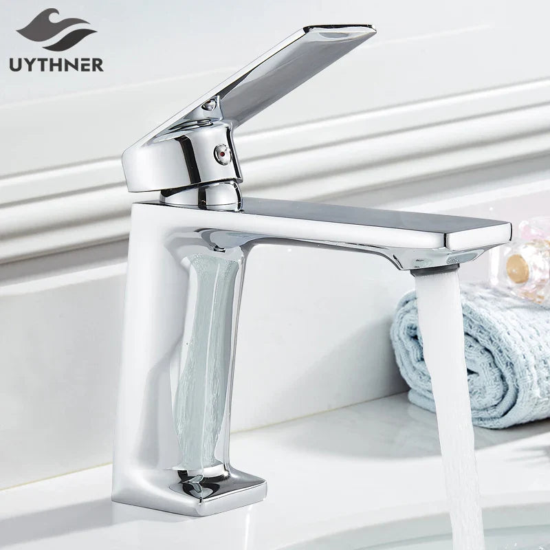 Afralia™ Chrome Basin Faucet: Vintage Deck Mount Bathroom Sink Mixer Tap