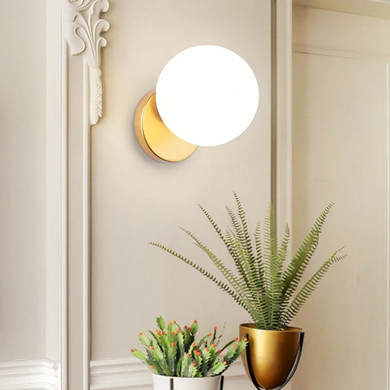 Afralia™ Glass LED Wall Lamp - Modern American Style for Living Room and Aisle