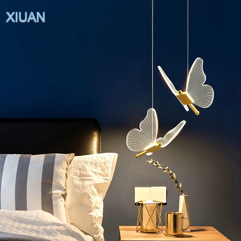 Afralia™ Butterfly Pendant Lamp: Stylish Suspension Hanging Light for Bedroom, Living Room, Bar