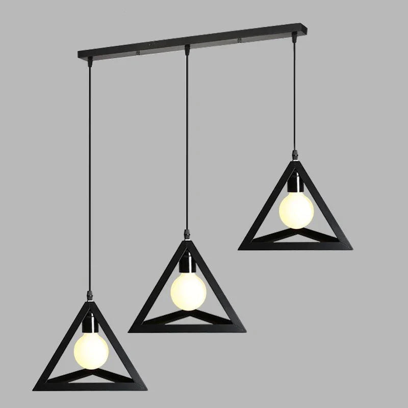 Afralia™ Retro Loft Black Chandelier Pendant Lamp for Dining Room and Bedroom