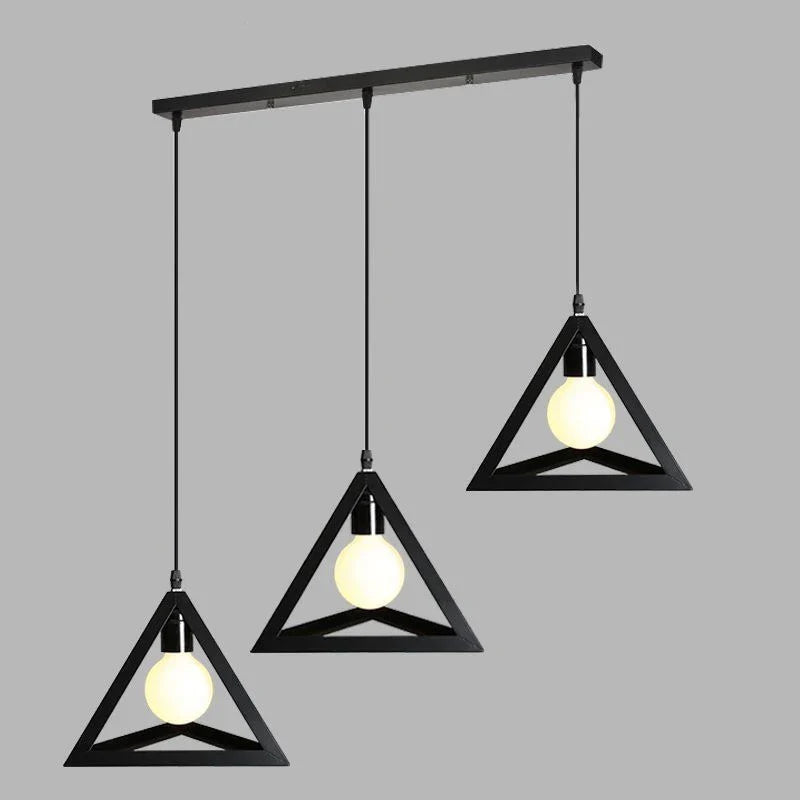 Afralia™ Retro Loft Black Chandelier Pendant Lamp for Dining Room Bedroom Restaurant