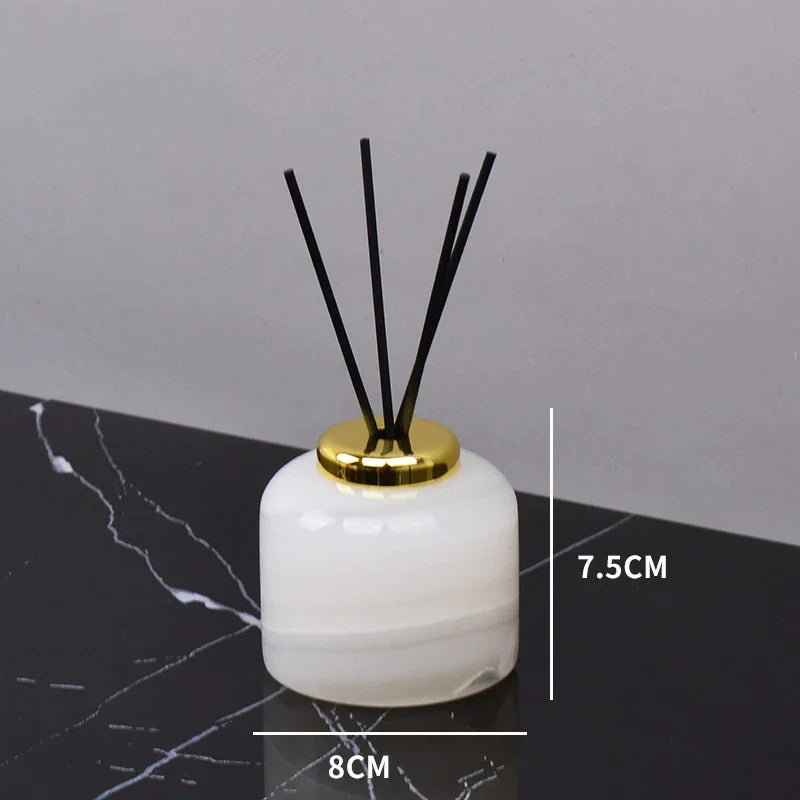 Afralia™ White Onyx Marble Bathroom Set