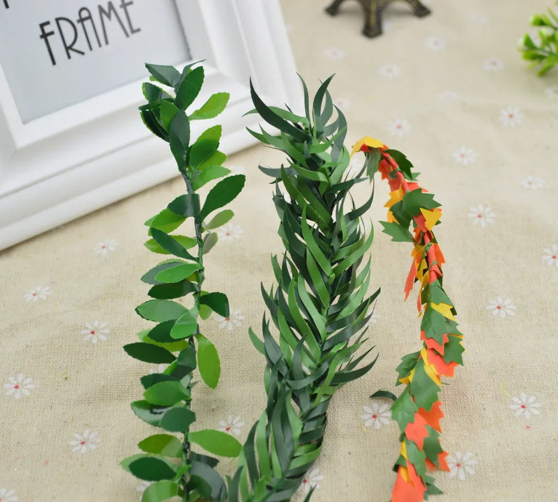 Afralia™ Green Leaf Vine Wreath Garland for Wedding & Christmas Home Decor