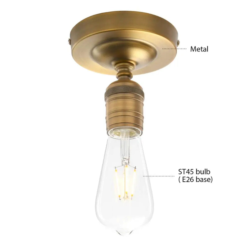 Afralia™ Permo Industrial Metal Wall Light, Vintage Retro Recessed Mini Ceiling Lamp