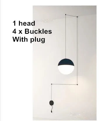 Afralia™ Geometric Glass Ball LED Pendant Chandelier Ceiling Lamp for Living Dining Bedroom