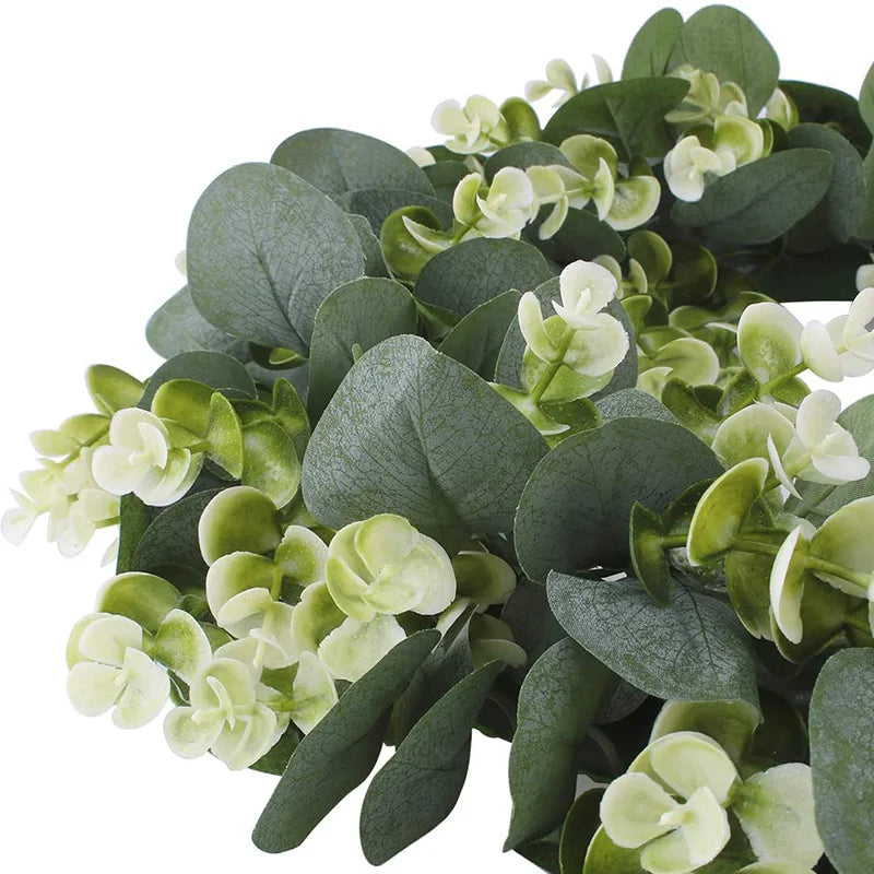 Afralia™ Eucalyptus Leaf Wreath - Home Decor, DIY, Wedding, Holiday & Living Room Accessory