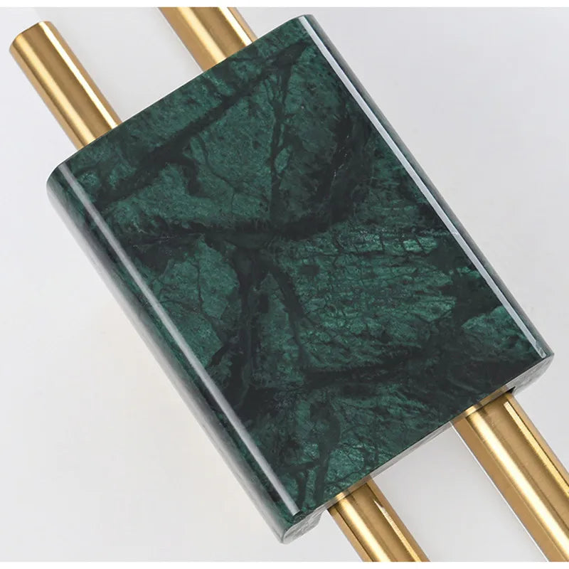 Afralia™ Marble Wall Light: Modern LED Indoor Decor - Black/White/Green Luxury Aesthetics