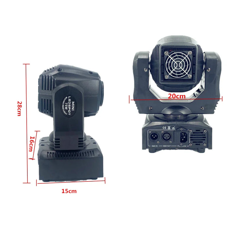 Afralia™ Mini LED DMX Moving Head Spot Light | Party Disco Stage Lighting