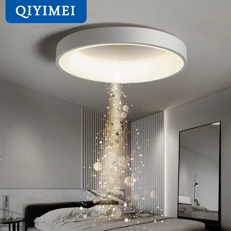 Afralia™ Modern LED Ceiling Lights for Living Room - Round & Square Fixtures