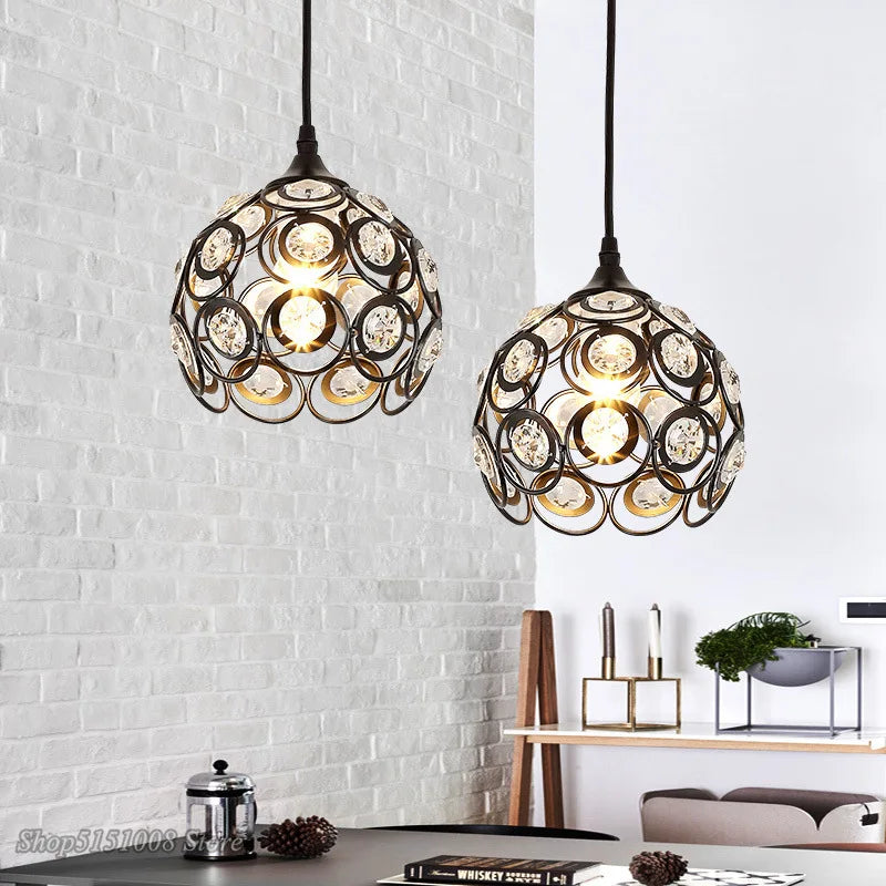 Afralia™ LED Crystal Pendant Light: Modern Nordic Luminarias for Living Room, Bedroom, Kitchen - Decor Lighting Fixtures