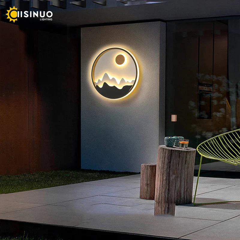 Afralia™ Outdoor Aluminum Wall Street Lamps - Dimmable Decorative Lighting Fixture for Garden Courtyard