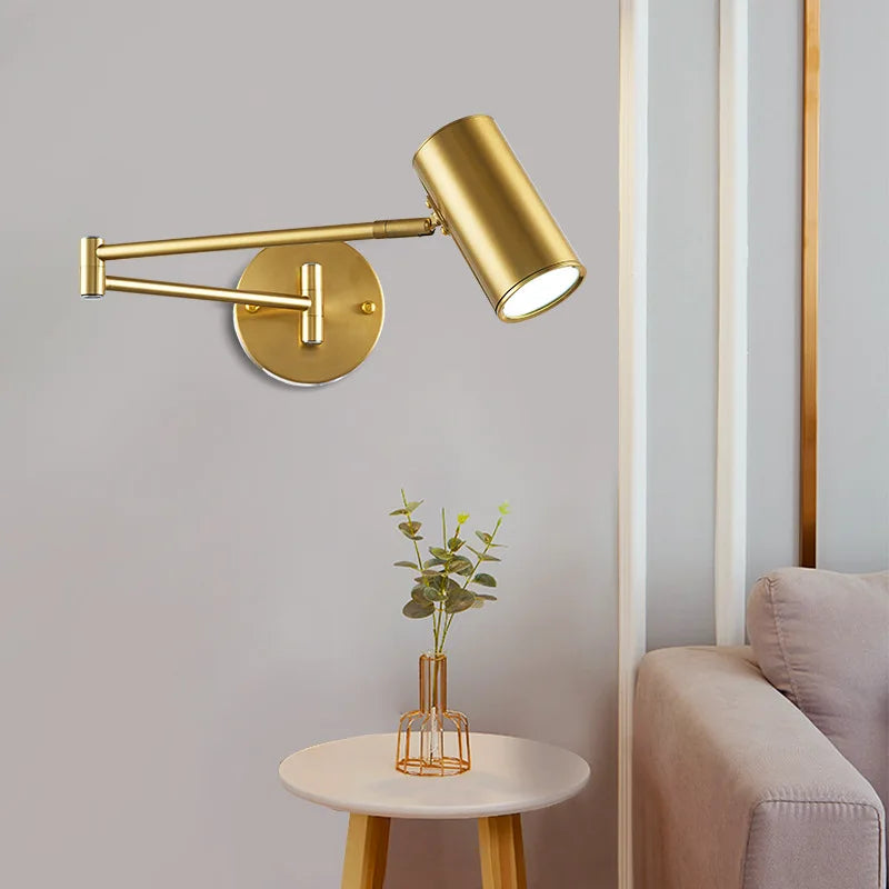 Afralia™ Long Double-Arm Swing Wall Lights for Bedroom and Study - Nordic Adjustable Sconce Lighting