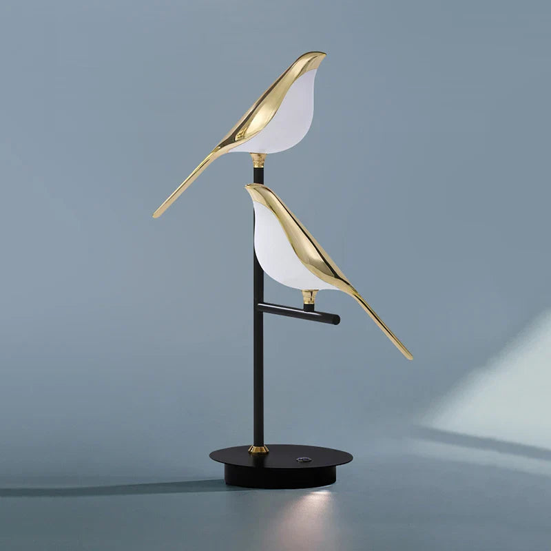 Afralia™ Luxury Bird Floor Lamp: Postmodern LED Golden Garden Study Living Room Lighting