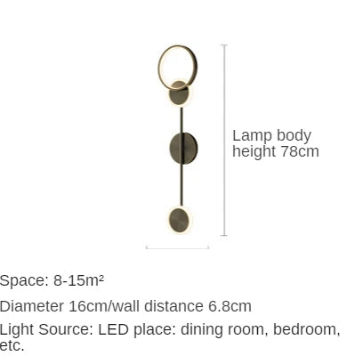 Afralia™ Modern Gold LED Wall Light Sconce for Home Decor