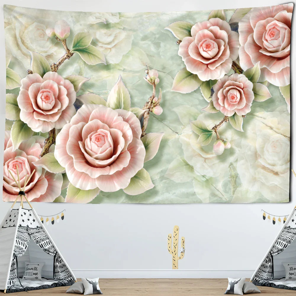 Afralia™ PlantFlower Tapestry Wall Hanging: Bohemian Hippie Room Decor