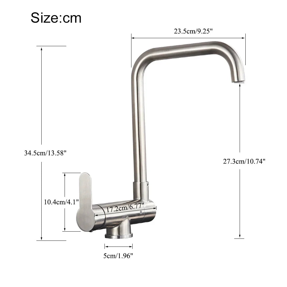 Afralia™ Matte Black Inner Window Folding Kitchen Faucet - Two Mode Mixer Water Crane