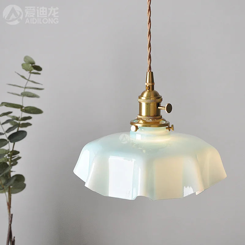 Afralia™ Glass Pendant Lights: Nordic Modern LED Hanging Lamp, 4 Colors, Switch, Dinning Living Room