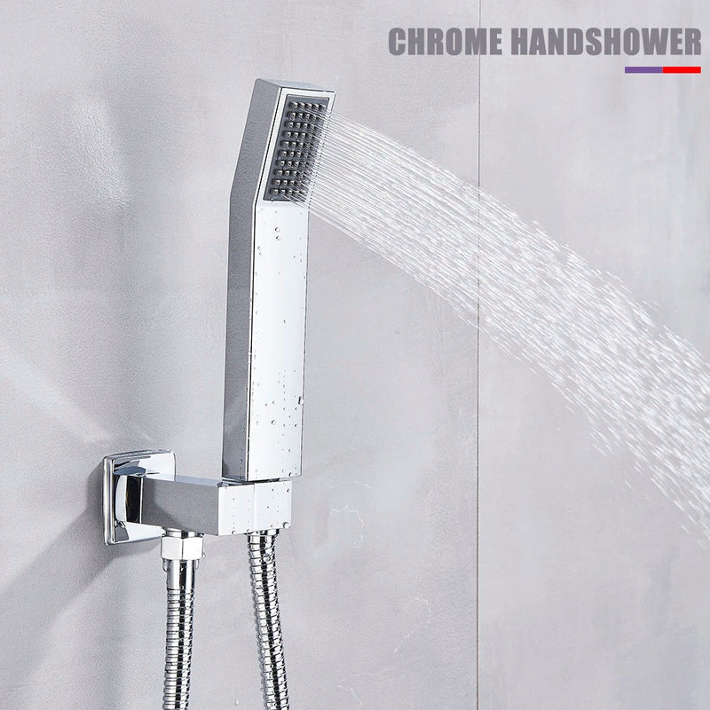 Afralia™ 16" Big Rainfall Shower Faucet with Digital Display and Single Lever Temperature Control