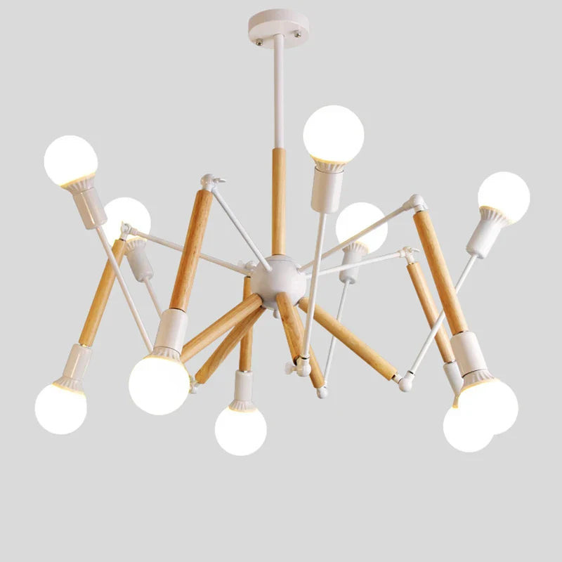 Afralia™ Spider Pendant Lights - 6/8/12 Arms, Black/White Suspension for Dining & Living Room