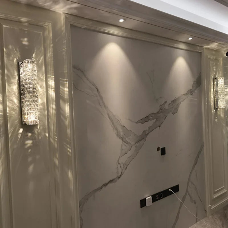 Afralia™ Crystal Glass Wall Sconce Lamp for Modern Light Luxury Home Decor