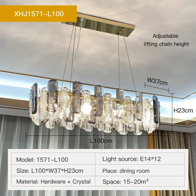 Afralia™ Modern Luxury Crystal Chandelier for Living Room Hall Dining Bedroom Pendant Lights