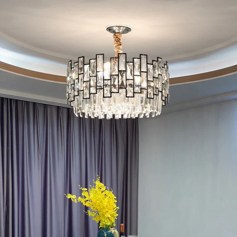 Afralia™ Crystal Chandelier: Modern Luxury Lighting for Living Room, Bedroom, Kitchen