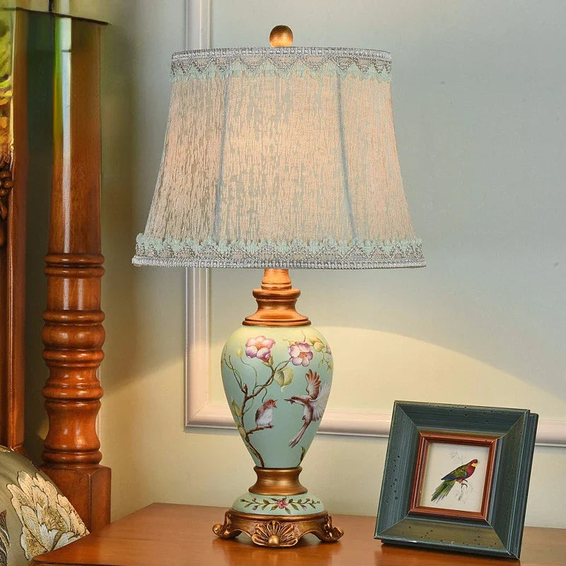 Afralia™ Retro Resin Table Lamp: Creative Romantic Warm Decorative Lighting for Living Room