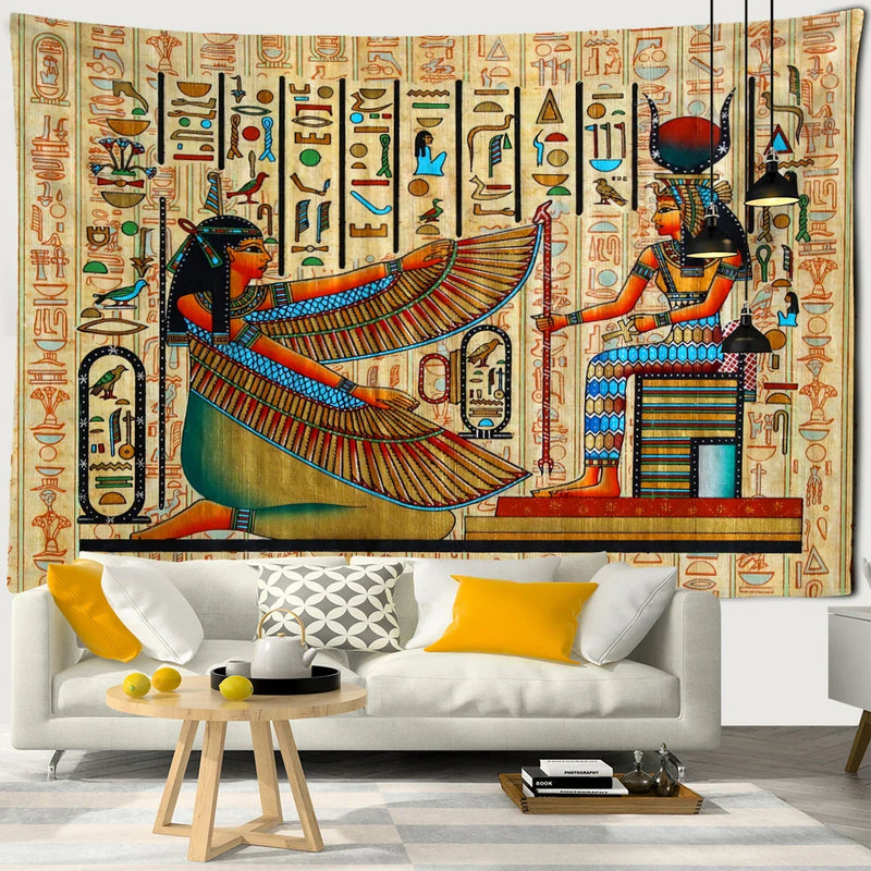 Ancient Egypt Pyramid Tapestry Wall Hanging by Afralia™ - Boho Home Decor Wizardry