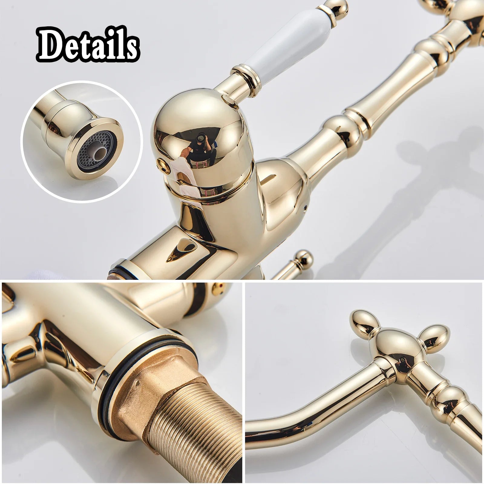 Afralia™ Gold Kitchen Filter Faucet with 360 Rotation and Dual Water Function Modes