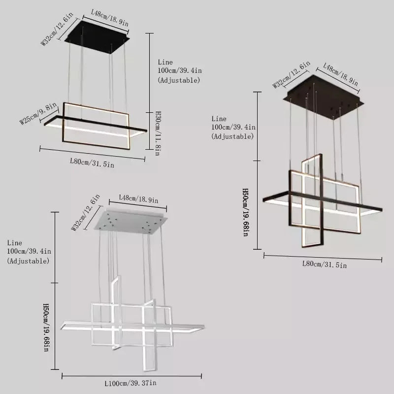 Afralia™ Geometric Aluminum Pendant Lights for Living Bedroom Restaurant Dining Kitchen Home Décor
