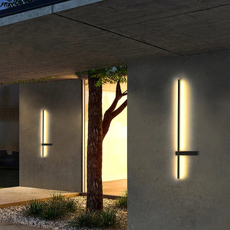 Afralia™ Outdoor Wall Light: Modern Waterproof IP54 Aluminum Wall Sconces for Villa, Porch, Garden