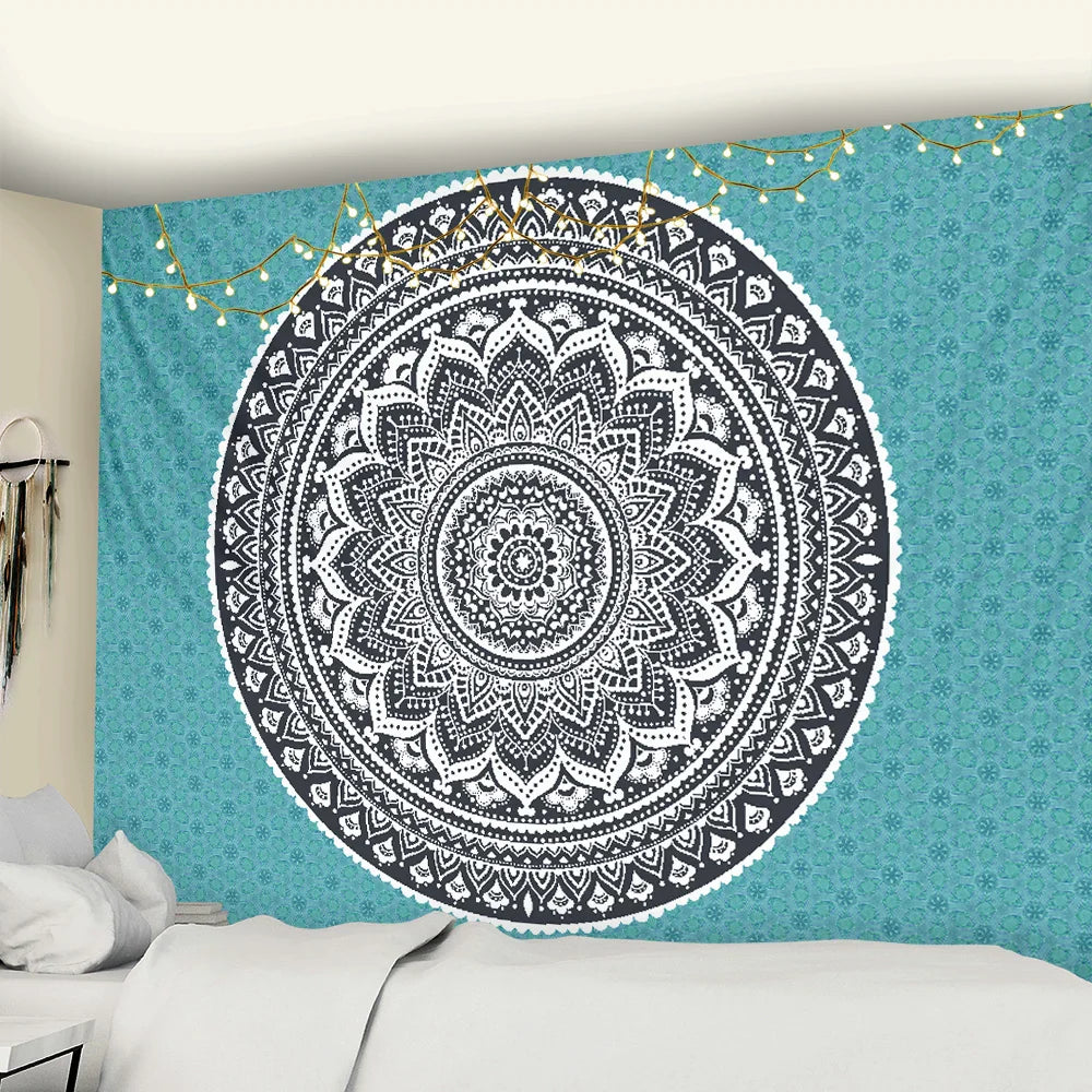 Afralia™ Bohemian Mandala Wall Hanging Tapestry for Home Decor and Yoga