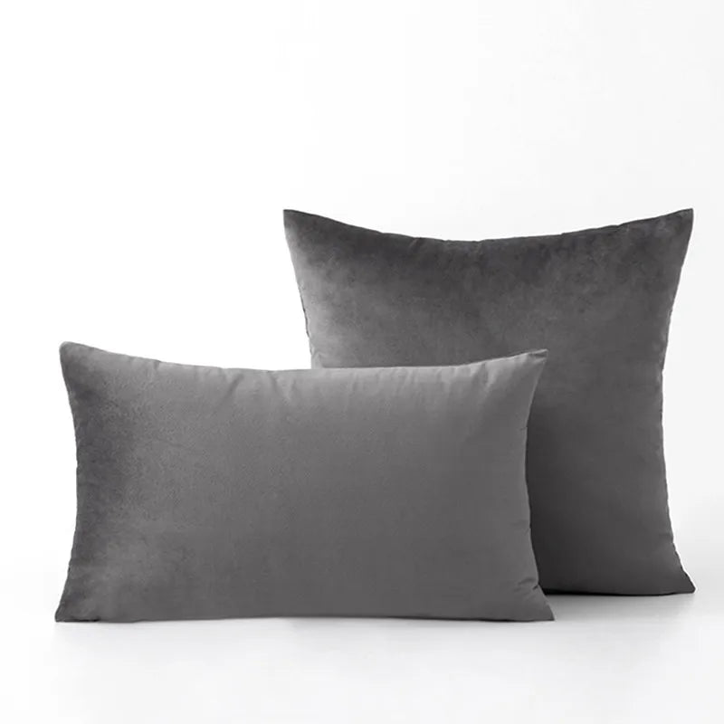 Afralia™ Velvet Solid Decorative Pillow Covers for Farmhouse Home Decor