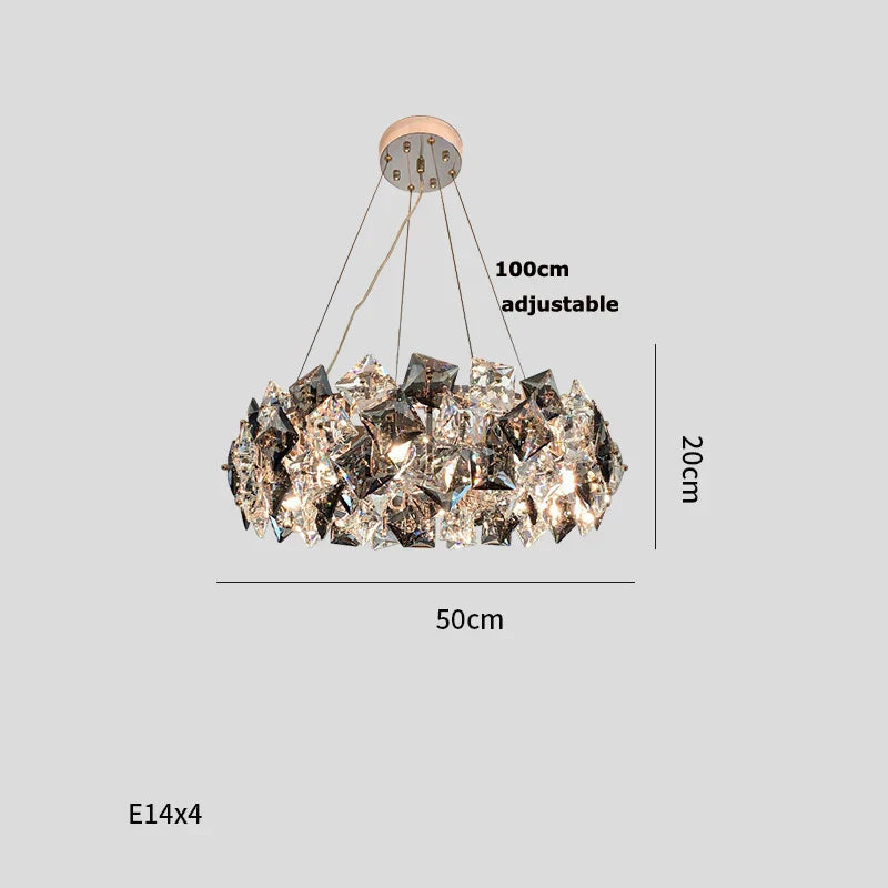 Afralia™ Crystal Dimmable LED Chandelier in Gold and Silver Finishes