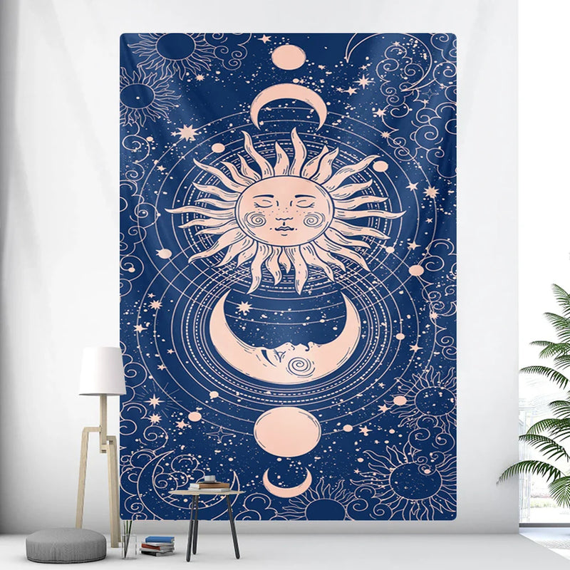 Afralia™ Tarot Card Psychedelic Tapestry Wall Hanging for Bohemian Home Decor