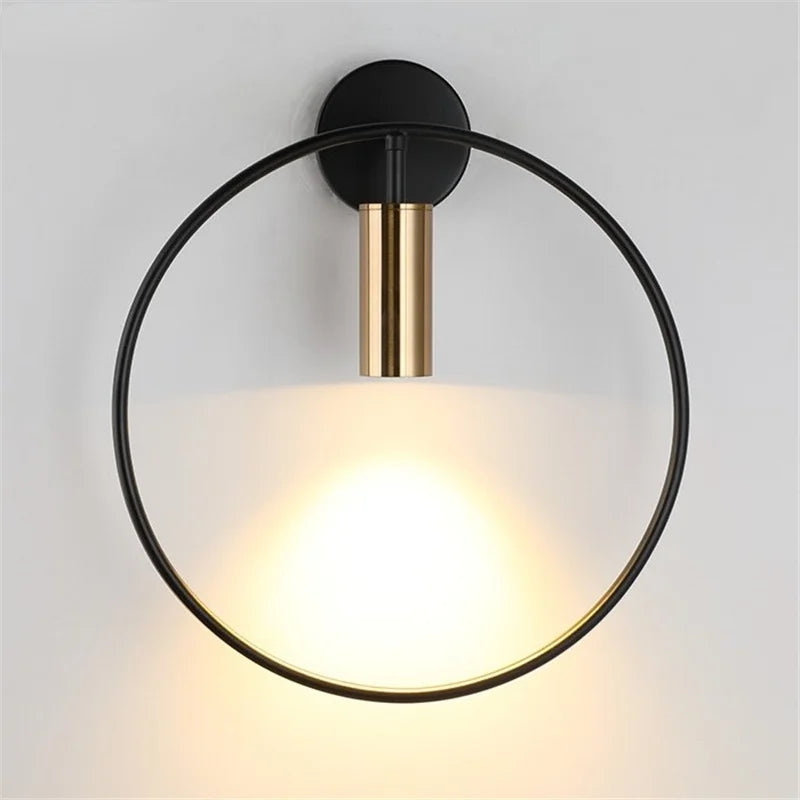 Afralia™ Minimalist Line Ring Wall Lamp for Living Room, Bedroom, Porch and Corridor