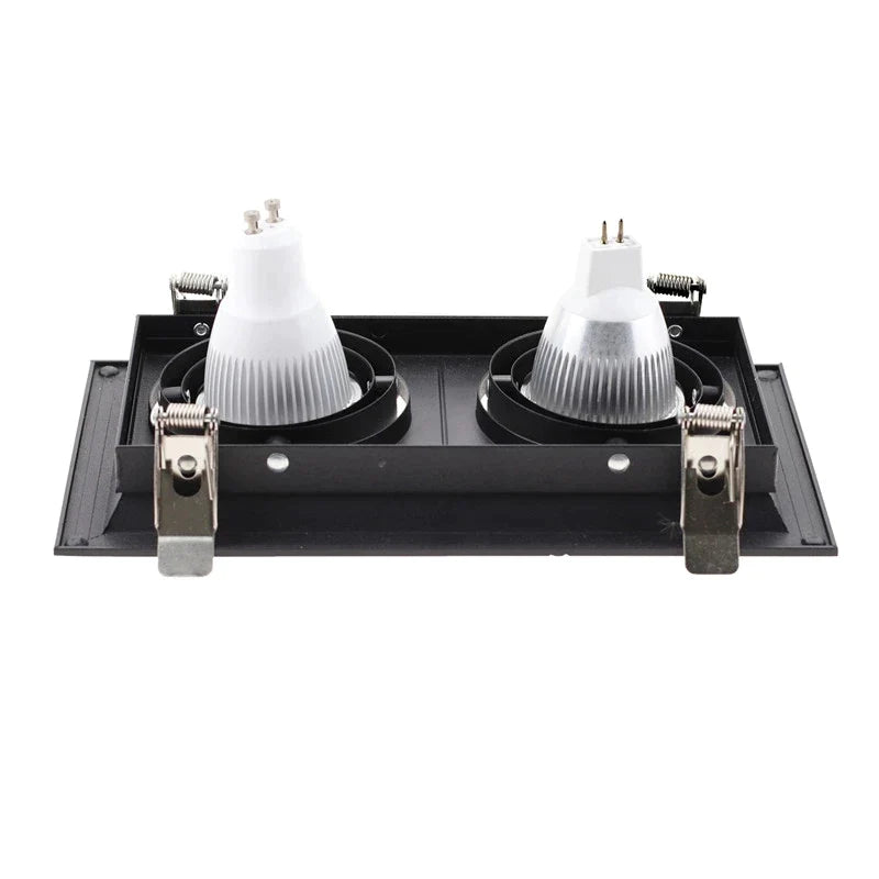 Afralia™ Double Ring LED Ceiling Downlights GU10 MR16 Base Spot Lamps Holder Bracket