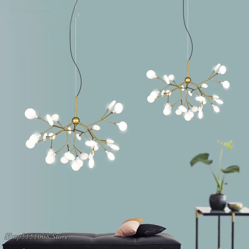 Afralia™ Firefly LED Chandelier: Modern Tree Branch Kitchen Pendant Light Fixture