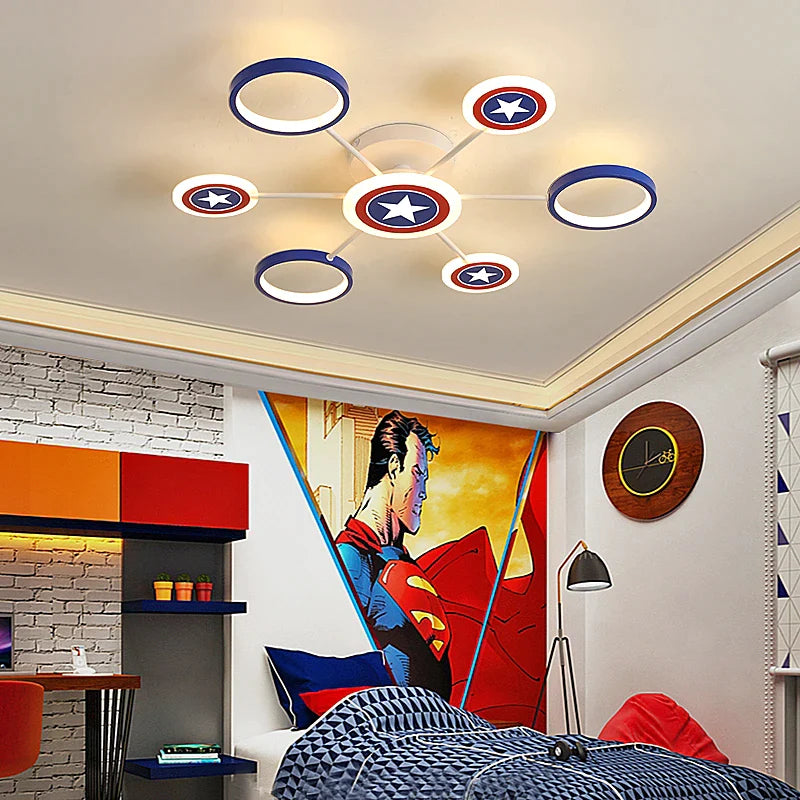 Afralia™ LED Ceiling Light for Kid's Room Chandelier Bedroom Decorative Lamp