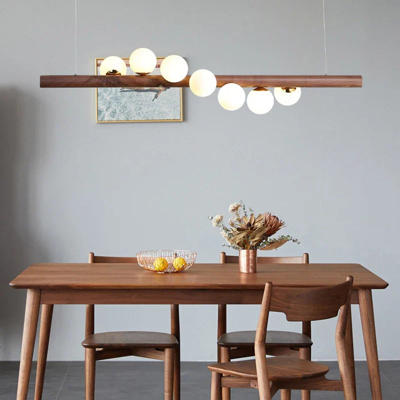Afralia™ Wood Pendant Light for Dining Room | Modern Kitchen Island Lighting