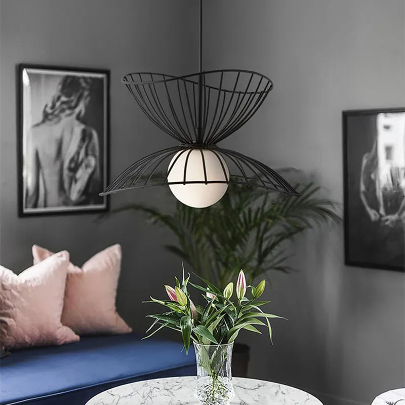 Afralia™ Ray Pendant Light: Loft G9 LED Cage Fixture for Home, Restaurant, Living Room