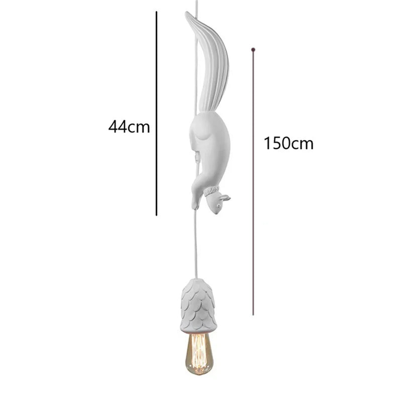 Nordic Squirrel Resin Pendant Light for Indoor Decor by Afralia™