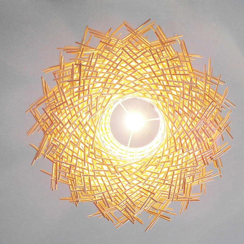 Afralia™ Rattan Wicker Bird Nest Chandelier - Modern Handmade Suspension Lighting