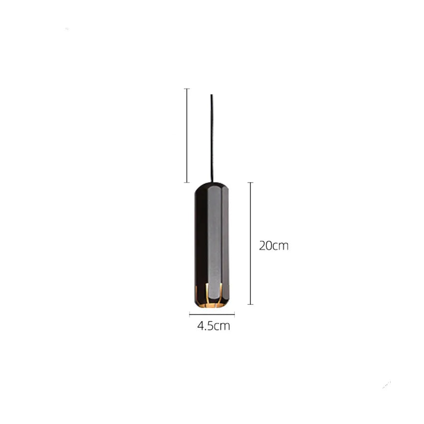 Afralia™ Tube Pendant Lights Minimalist Modern Rose Gold Lamp for Bar Dining Living Room