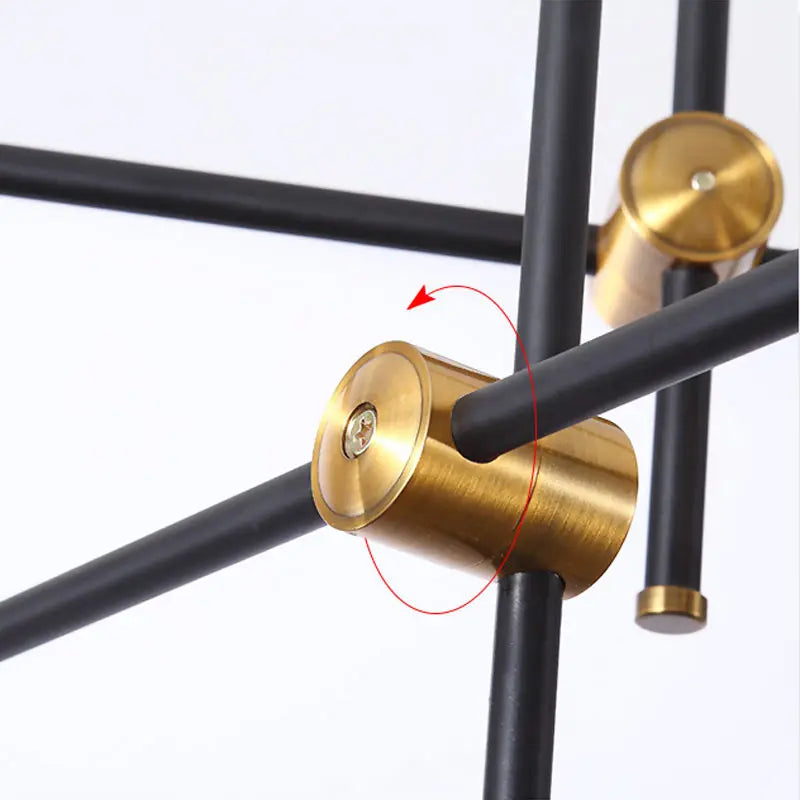 Afralia™ Nordic Black Glass Chandelier Ceiling Light Fixture for Modern Living Room Dining Room Decor