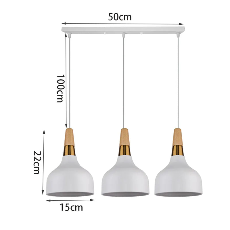 Afralia™ Metal Pendant Lights 3-Heads: Industrial Modern Nordic Loft Kitchen Restaurant Lamp