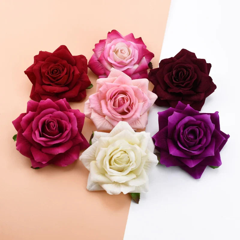 Afralia™ Flannel Rose Wedding Wall Décor Artificial Flowers Home Christmas Decoration