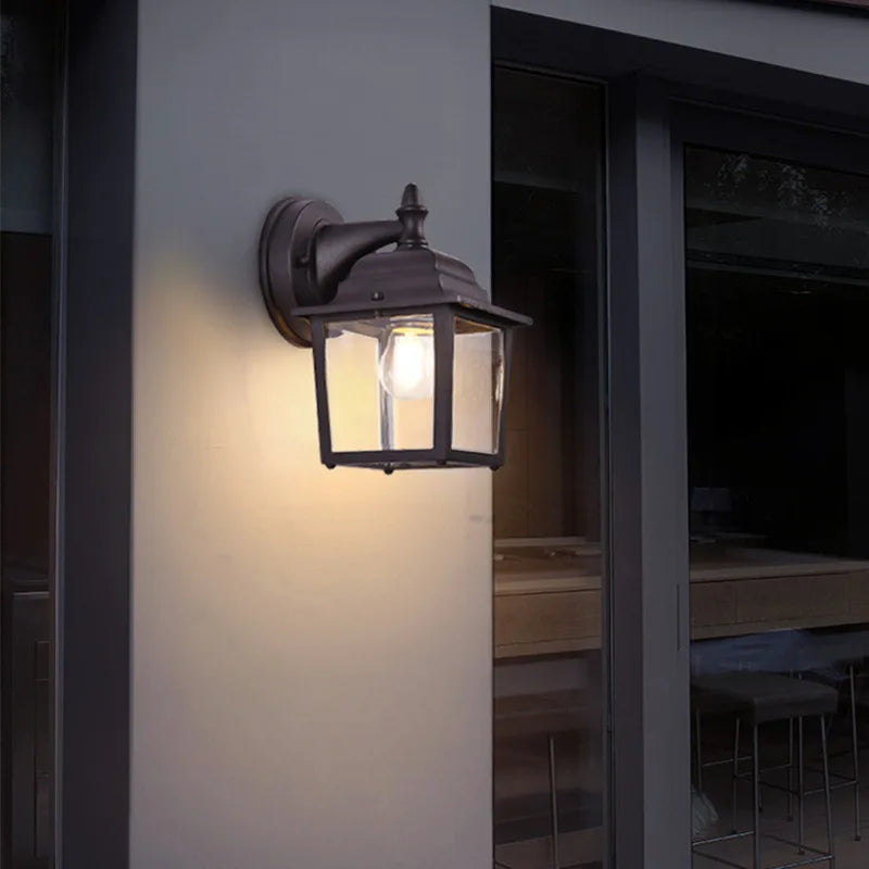 Afralia™ Outdoor Waterproof Wall Lamp - Retro Style Garden Lighting for Aisle, Balcony, and Pathways