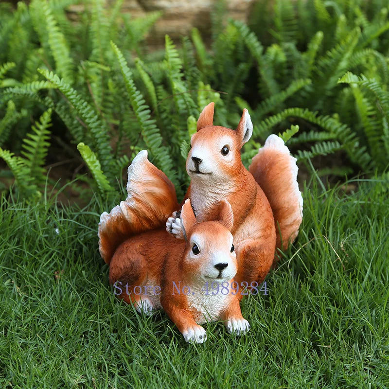 Afralia™ Resin Squirrel Garden Decoration - Simulated Animal Ornaments