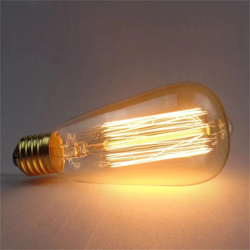 Afralia™ ST64 Retro Filament Bulb 40W 60W E27 Warm White Light 220v Vintage Edison